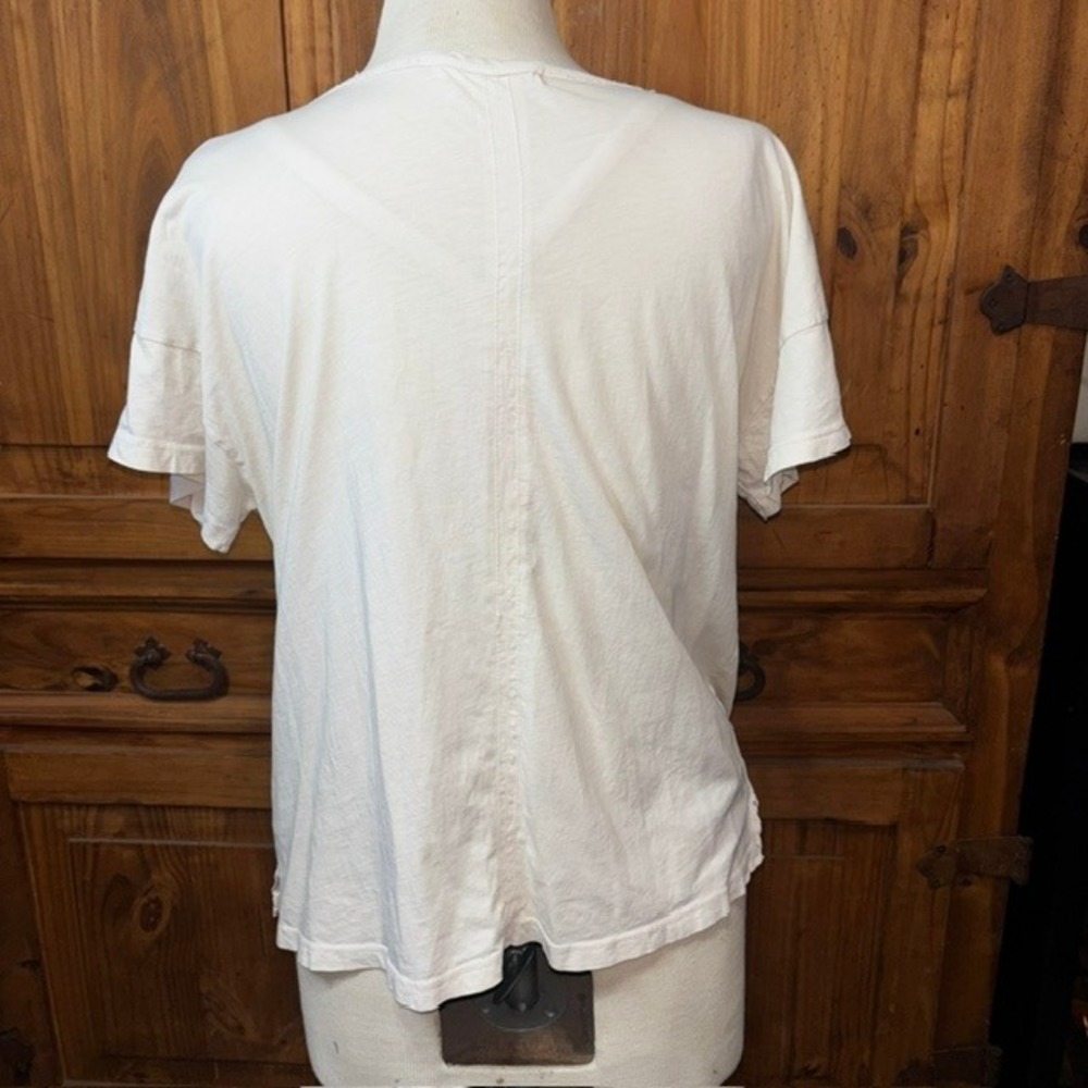 Project Social T Crystal Healing 101 Graphic Tee Cream Small Slouchy Top - Picture 5 of 9